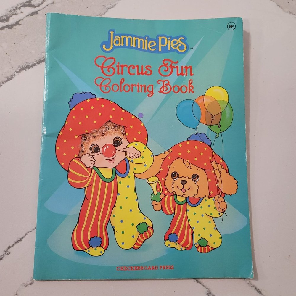 RARE Vintage 1987 Hallmark Jammie Pies Circus Fun Coloring Book unused